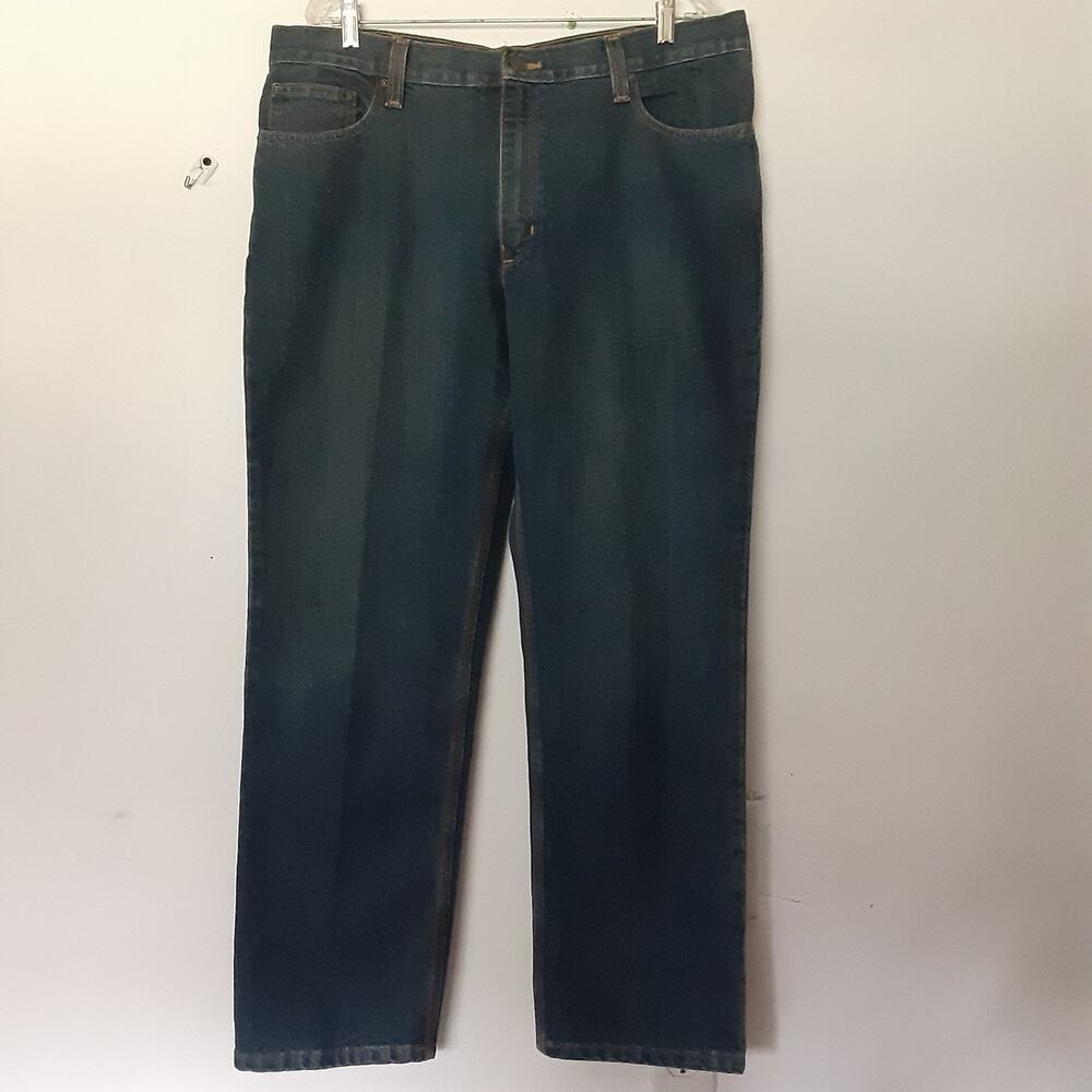 Carhartt Traditional Fit Straight Jeans Men's 38x30 Blue Med Wash Denim